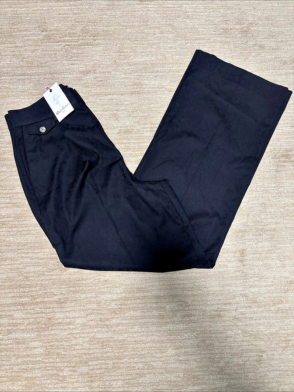 Robert Graham SANDRONA Paisley Trousers in Black Size 8 NWT